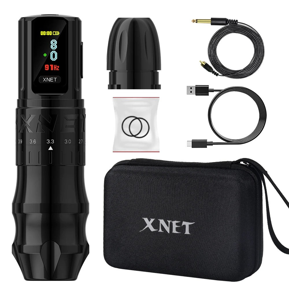 XNET Bestia Professional Wireless Tattoo Machine Pen Adjustable Stroke 2.4-4.2mm OLED Display 2400mAh Battery For Tattoo Artists