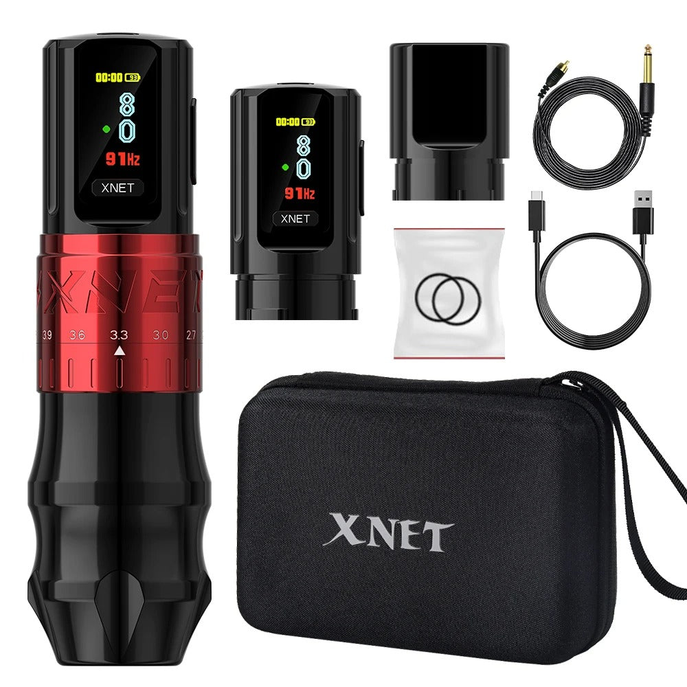 XNET Bestia Professional Wireless Tattoo Machine Pen Adjustable Stroke 2.4-4.2mm OLED Display 2400mAh Battery For Tattoo Artists