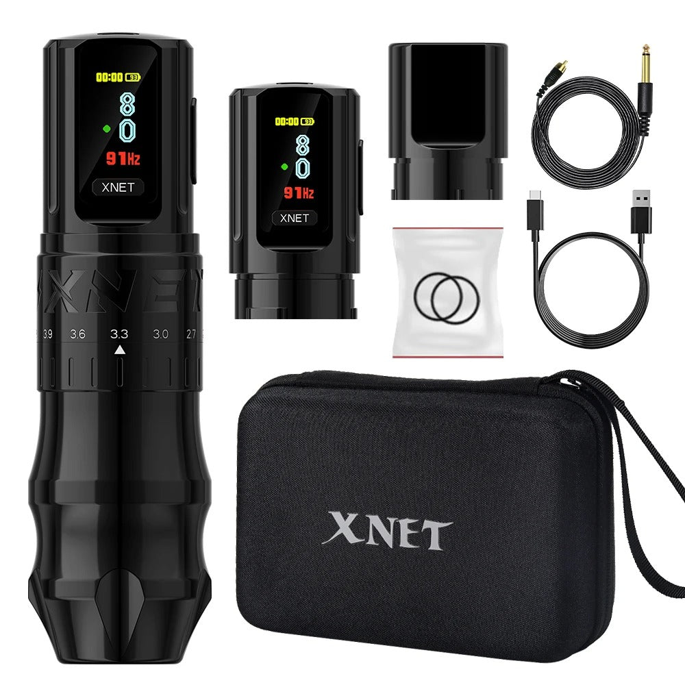 XNET Bestia Professional Wireless Tattoo Machine Pen Adjustable Stroke 2.4-4.2mm OLED Display 2400mAh Battery For Tattoo Artists