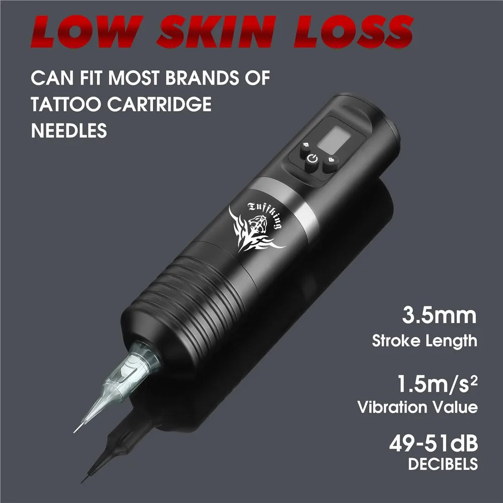 Professional Wireless Tattoo Machine Pen LED Digital Display 1500mAh Battery Power Tattoo Cartridge Machine for Tattoo Artists