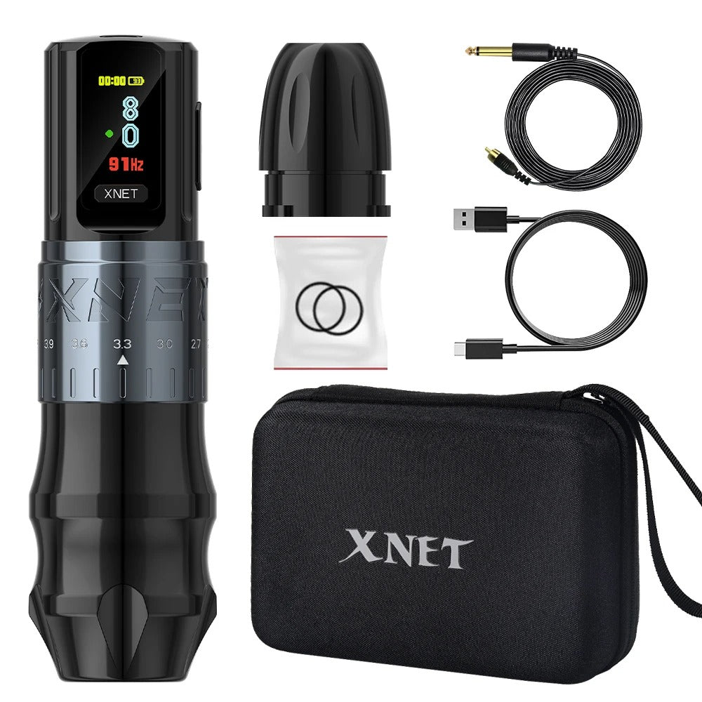 XNET Bestia Professional Wireless Tattoo Machine Pen Adjustable Stroke 2.4-4.2mm OLED Display 2400mAh Battery For Tattoo Artists