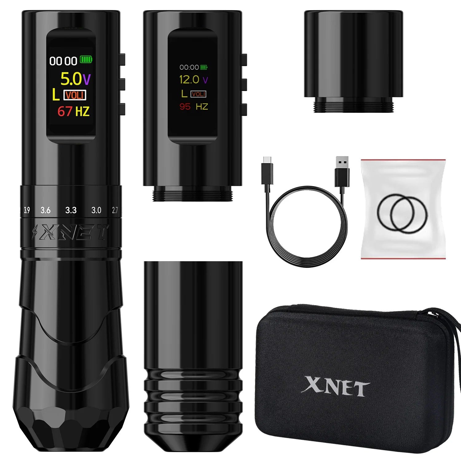 XNET Void Professional Wireless Tattoo Machine Pen 7 Adjustable Stroke 2.4-4.2mm With Extra Grip Body Makeup For Tattoo Artists