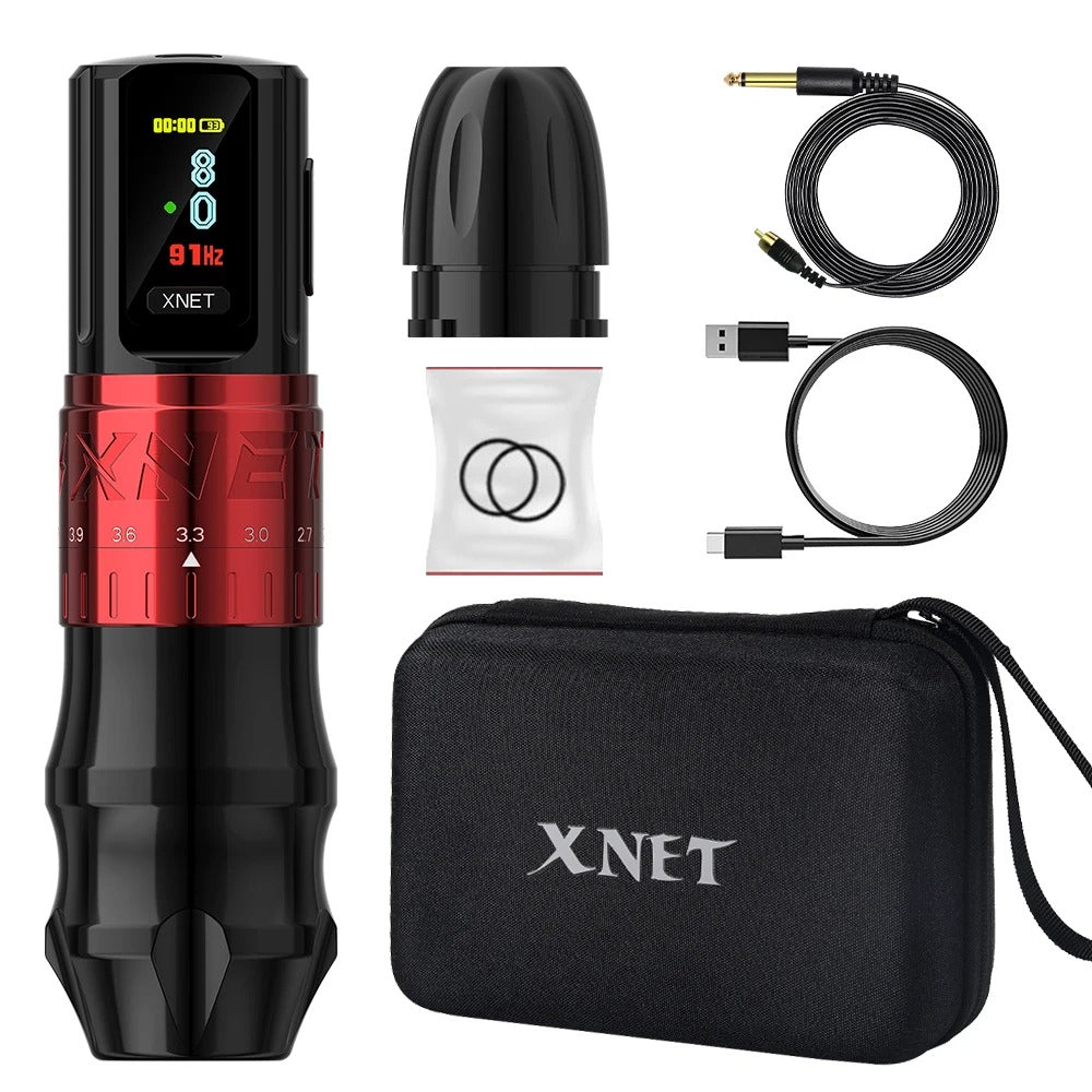 XNET Bestia Professional Wireless Tattoo Machine Pen Adjustable Stroke 2.4-4.2mm OLED Display 2400mAh Battery For Tattoo Artists